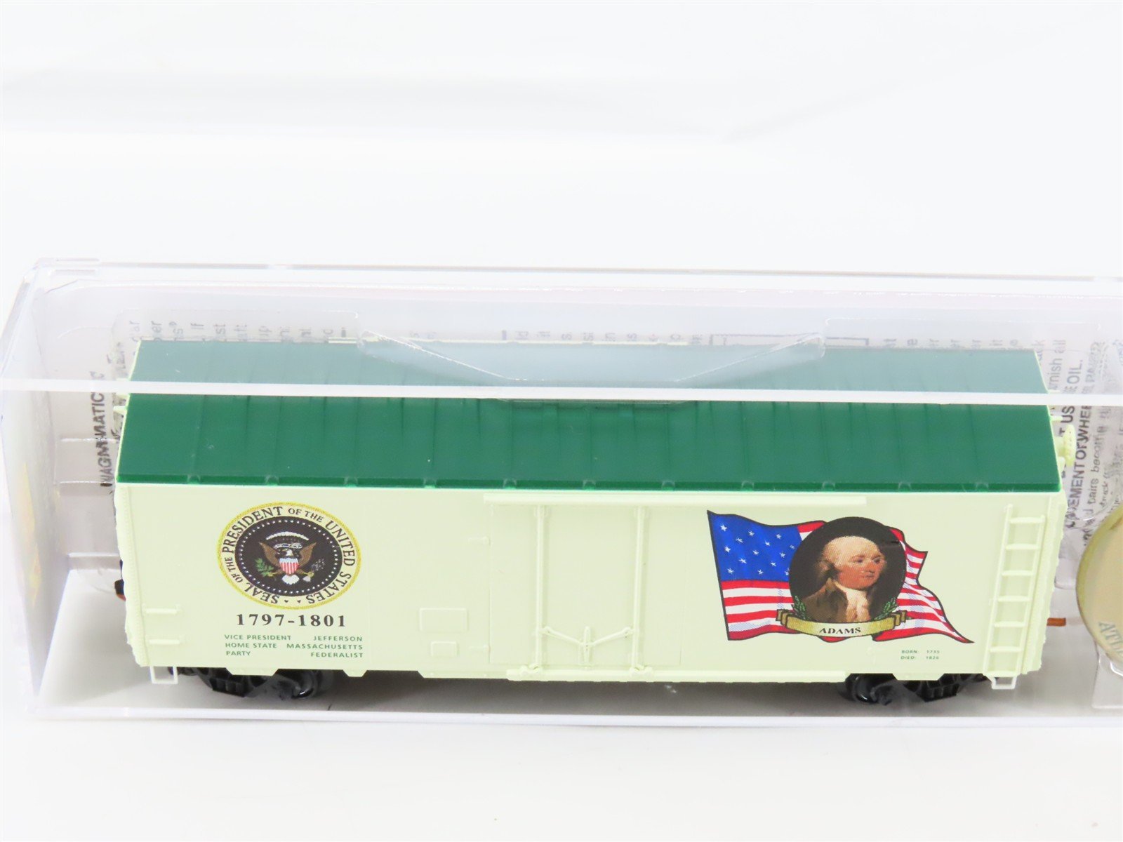 N Scale Micro-Trains MTL 07400102 John Adams Presidential 40' Box Car #1797-1801
