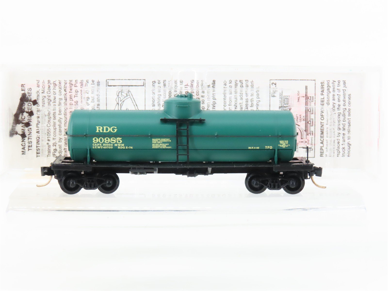 N Scale Micro-Trains MTL 65350 RDG Reading 39' Single Dome Tank Car #90985