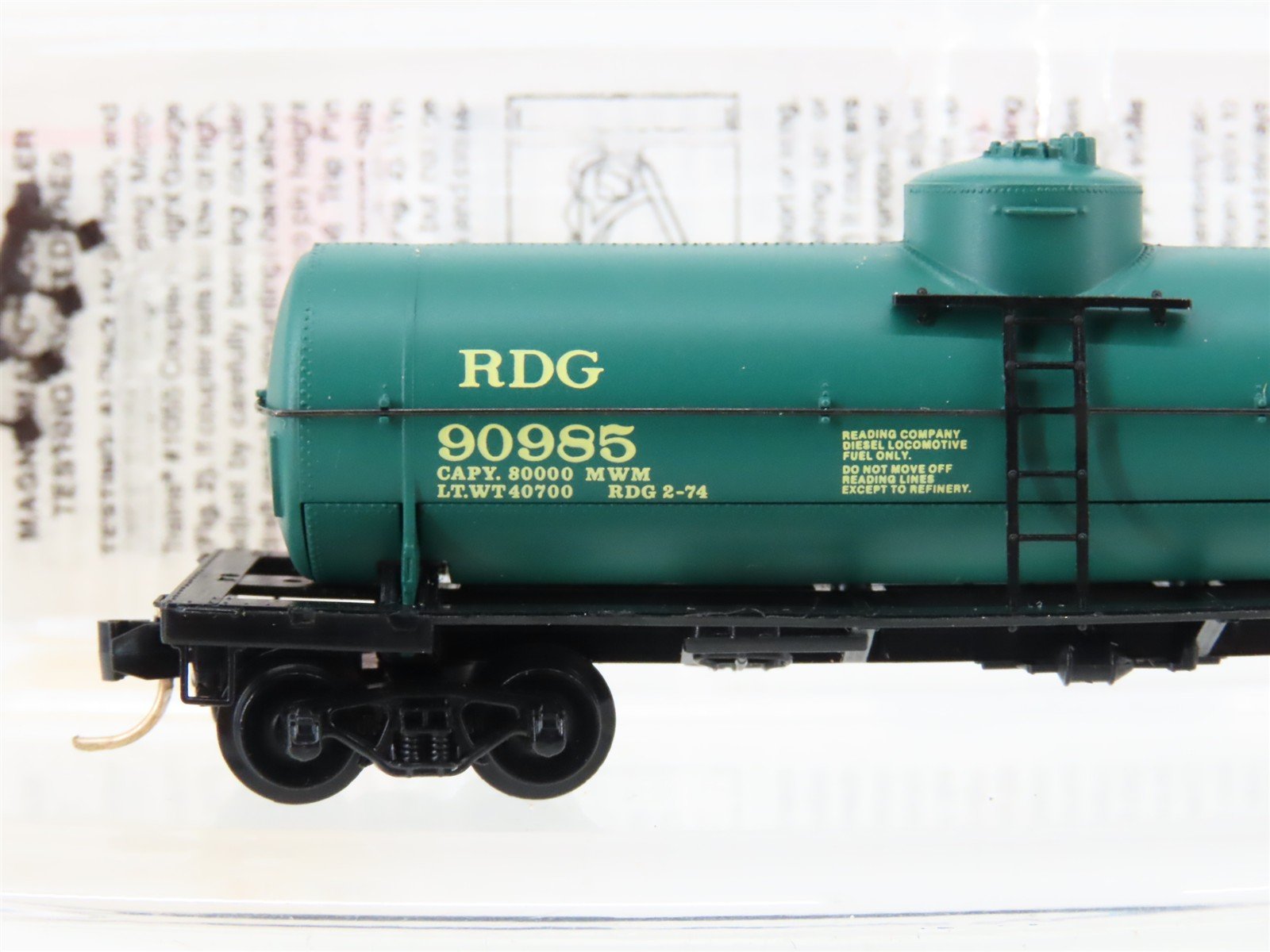 N Scale Micro-Trains MTL 65350 RDG Reading 39' Single Dome Tank Car #90985