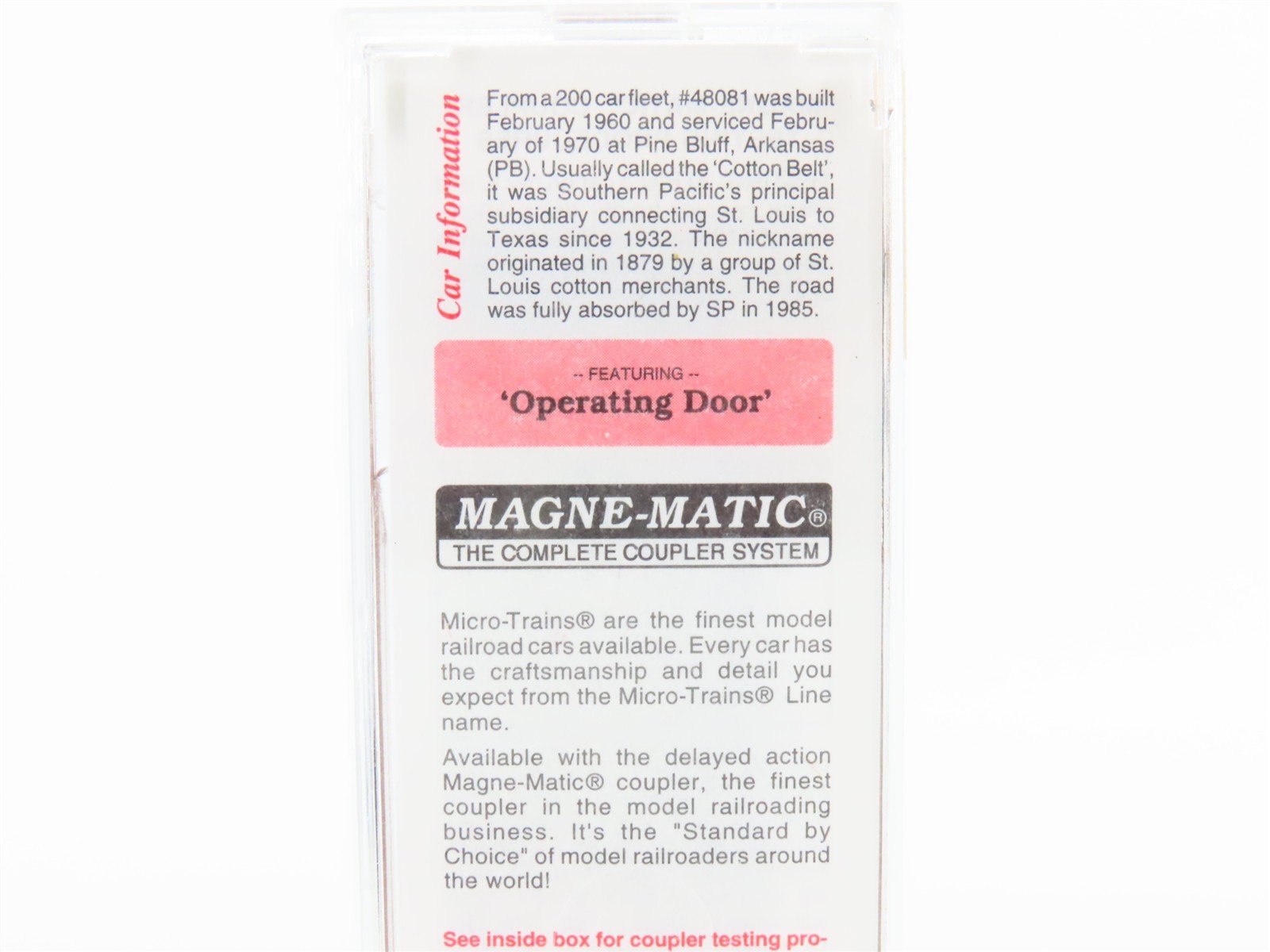 N Scale Micro-Trains MTL 33060 SSW Cotton Belt Blue Streak 50' Box Car #48071