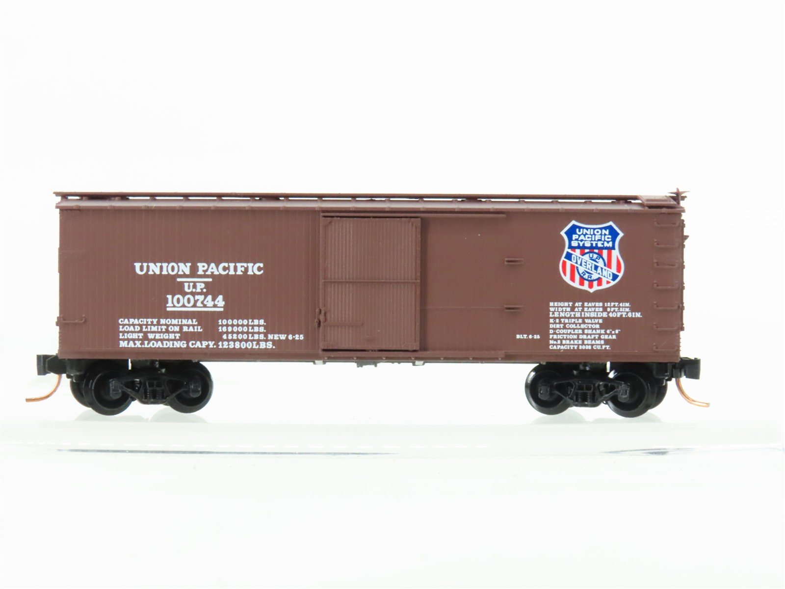 N Scale Micro-Trains MTL 39210 UP Union Pacific 40' Wood Box Car #100744
