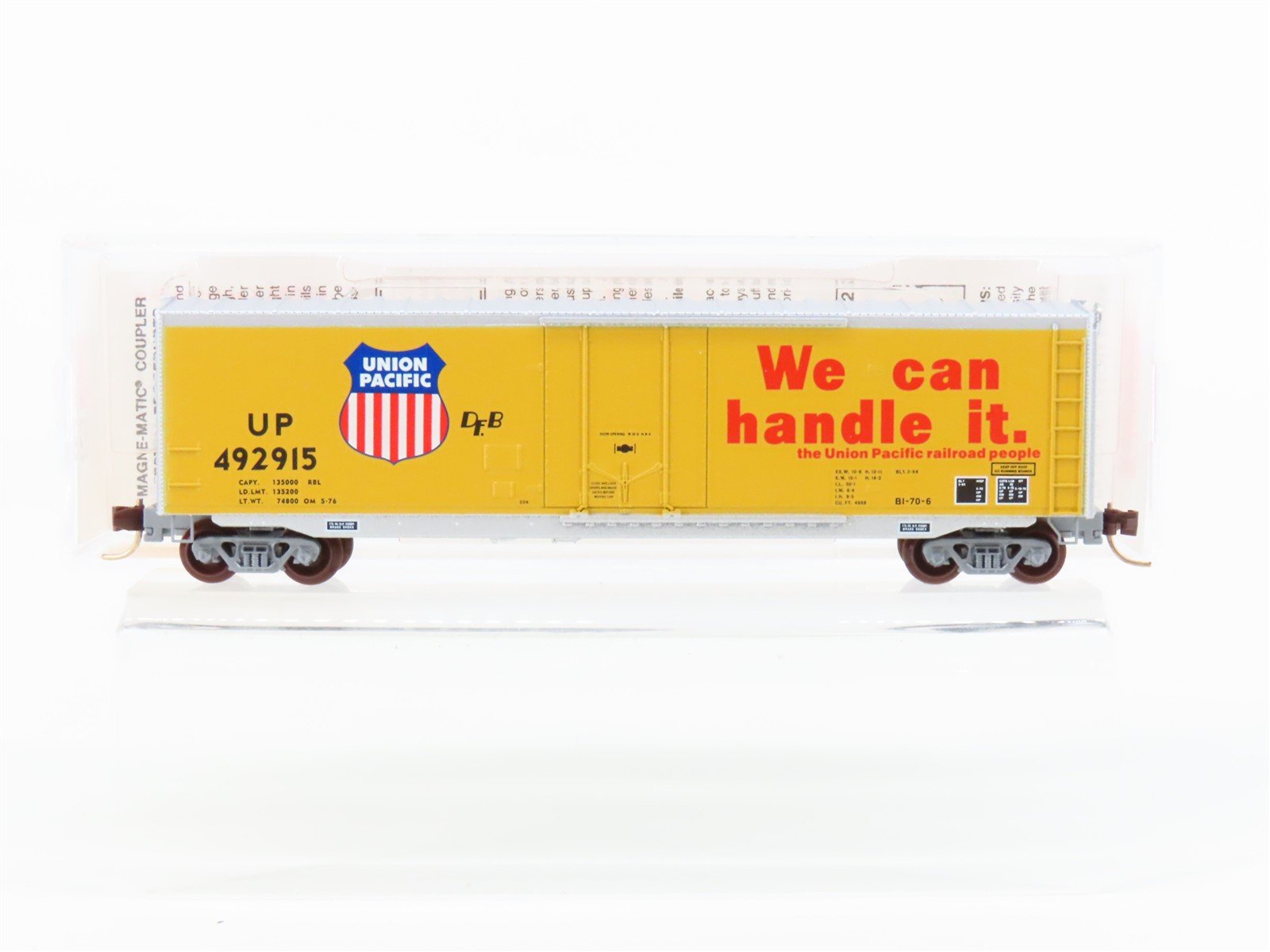 N Scale Micro-Trains MTL 38240 UP Union Pacific Railroad 50' Box Car #492915
