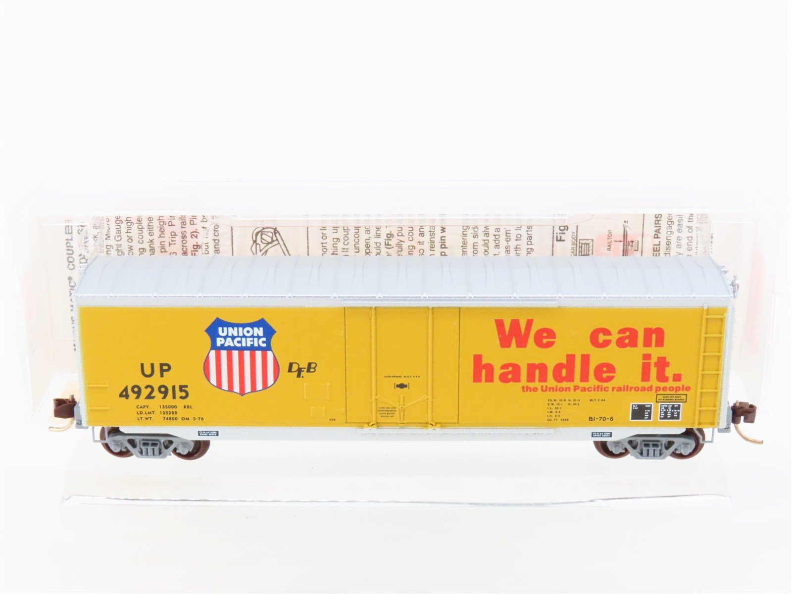 N Scale Micro-Trains MTL 38240 UP Union Pacific Railroad 50' Box Car #492915