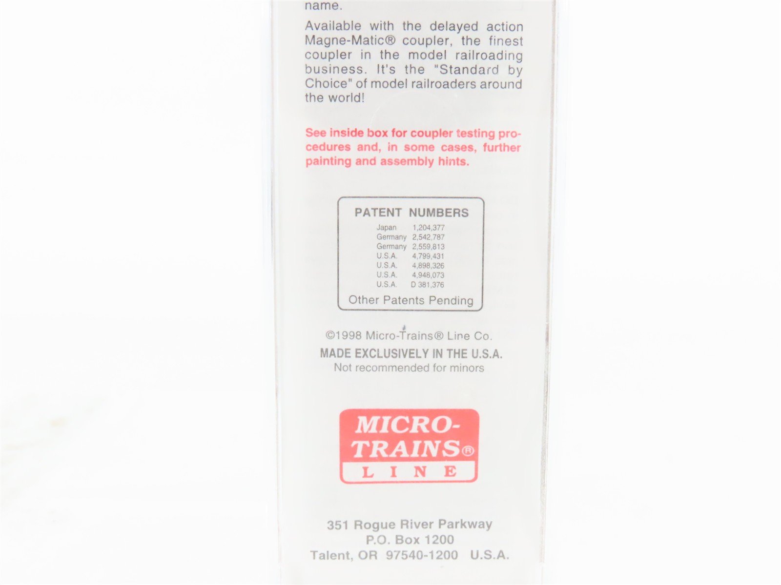 N Scale Micro-Trains MTL 38240 UP Union Pacific Railroad 50' Box Car #492915