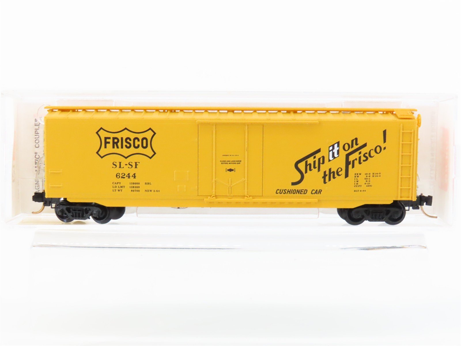 N Scale Micro-Trains MTL 32060 SL-SF Frisco Railroad 50' Plug Door Box Car #6244