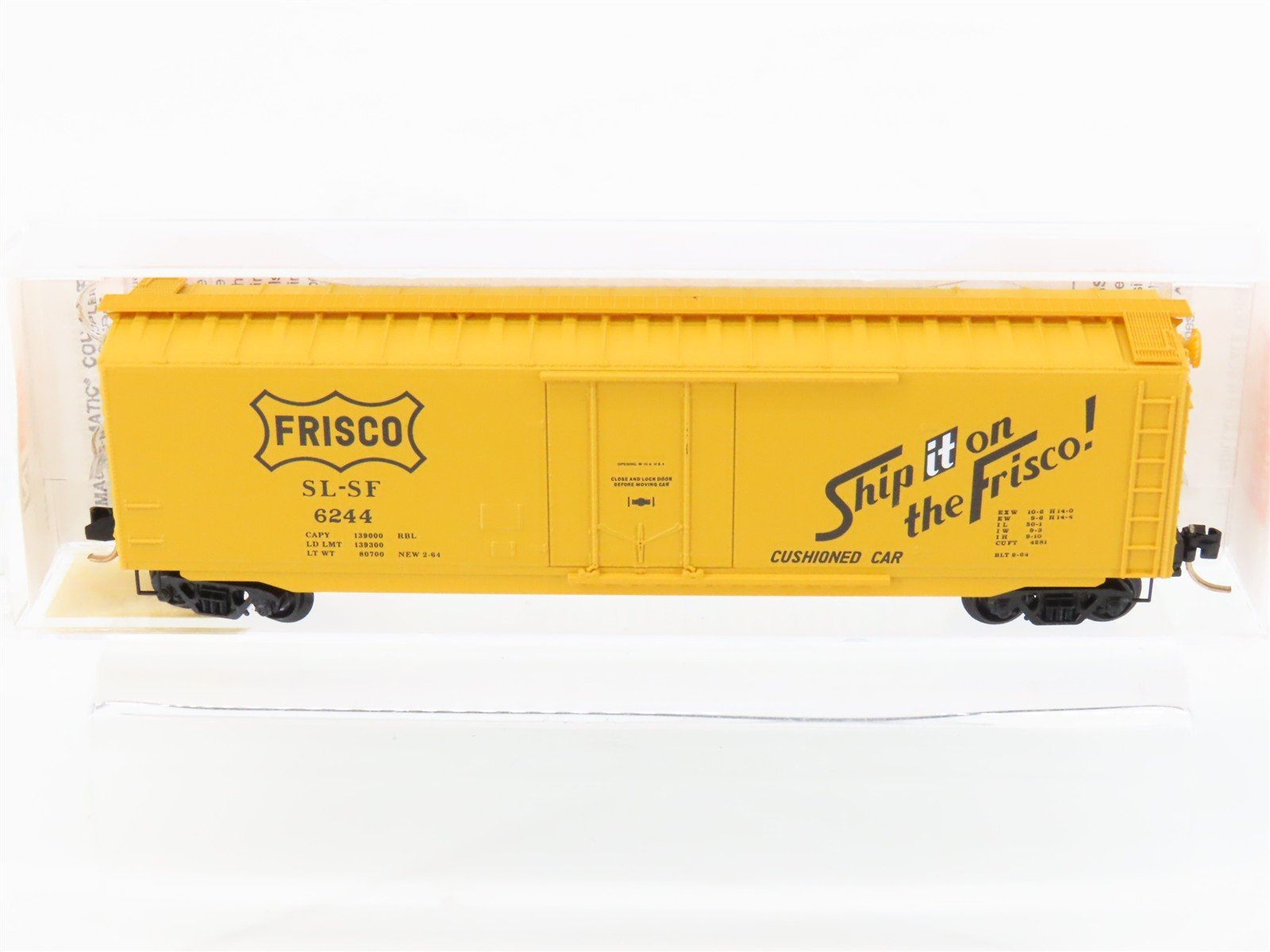 N Scale Micro-Trains MTL 32060 SL-SF Frisco Railroad 50' Plug Door Box Car #6244
