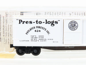 N Scale Micro-Trains MTL 42060 Potlatch Lumber Co. 40' Single Door Box Car #424
