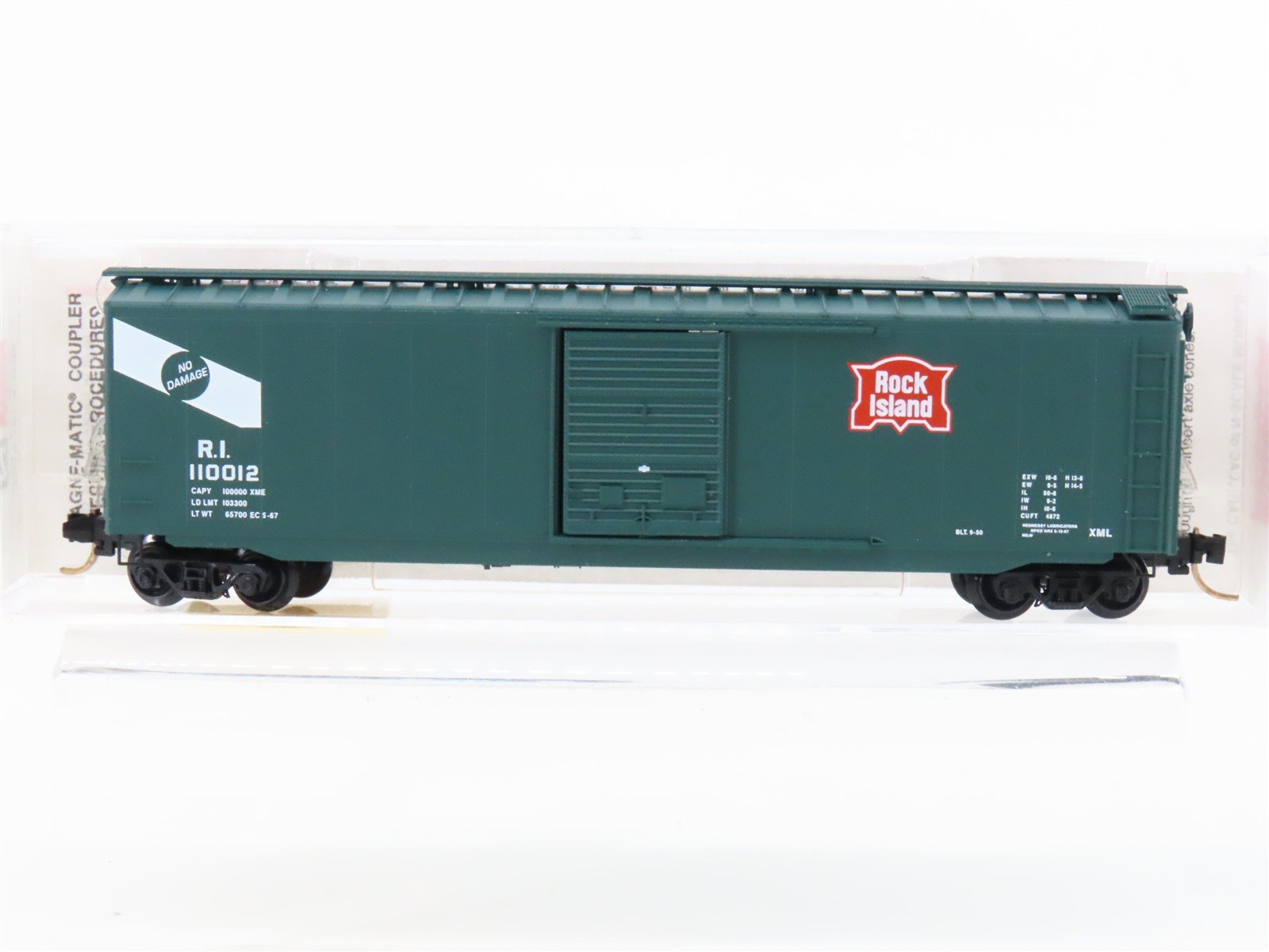 N Scale Micro-Trains MTL 31300 RI Rock Island 50' Single Door Box Car #110012