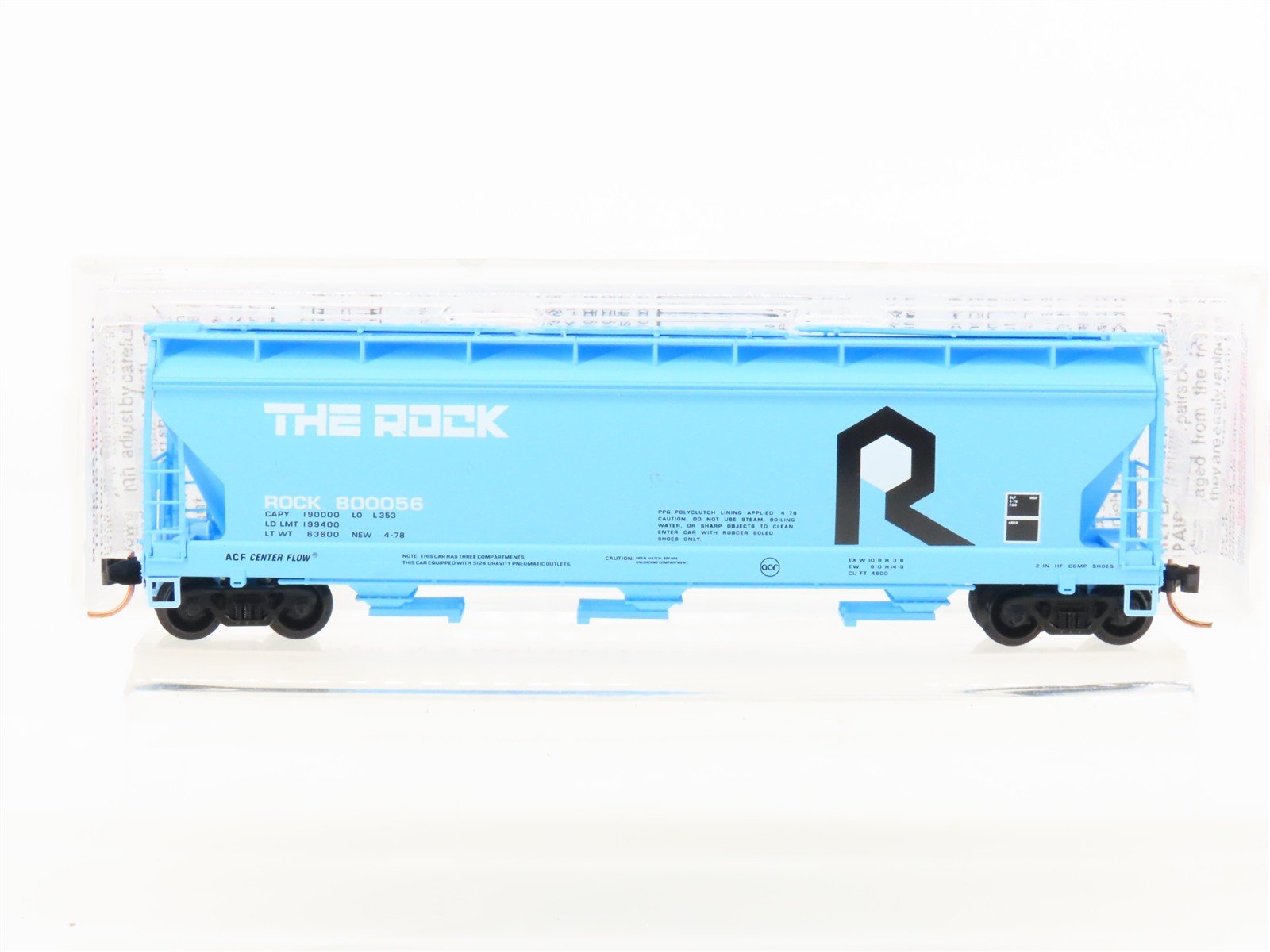 N Scale Micro-Trains MTL 94170 ROCK "The Rock" 3-Bay Covered Hopper #800056