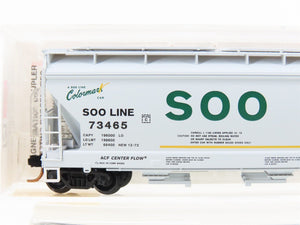 N Scale Micro-Trains MTL 94150 SOO Line 3-Bay Center Flow Covered Hopper #73465