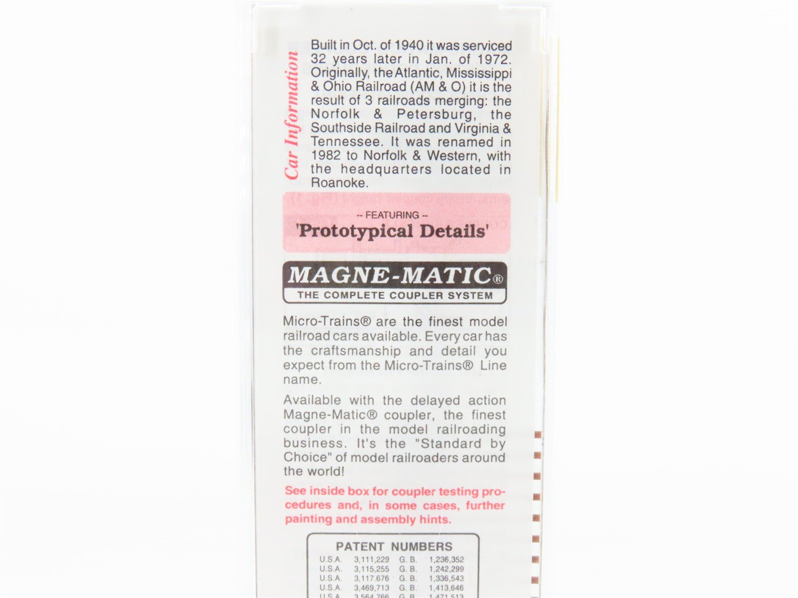 N Scale Micro-Trains MTL 45020 NW Norfolk & Western 50' Flat Car #202542