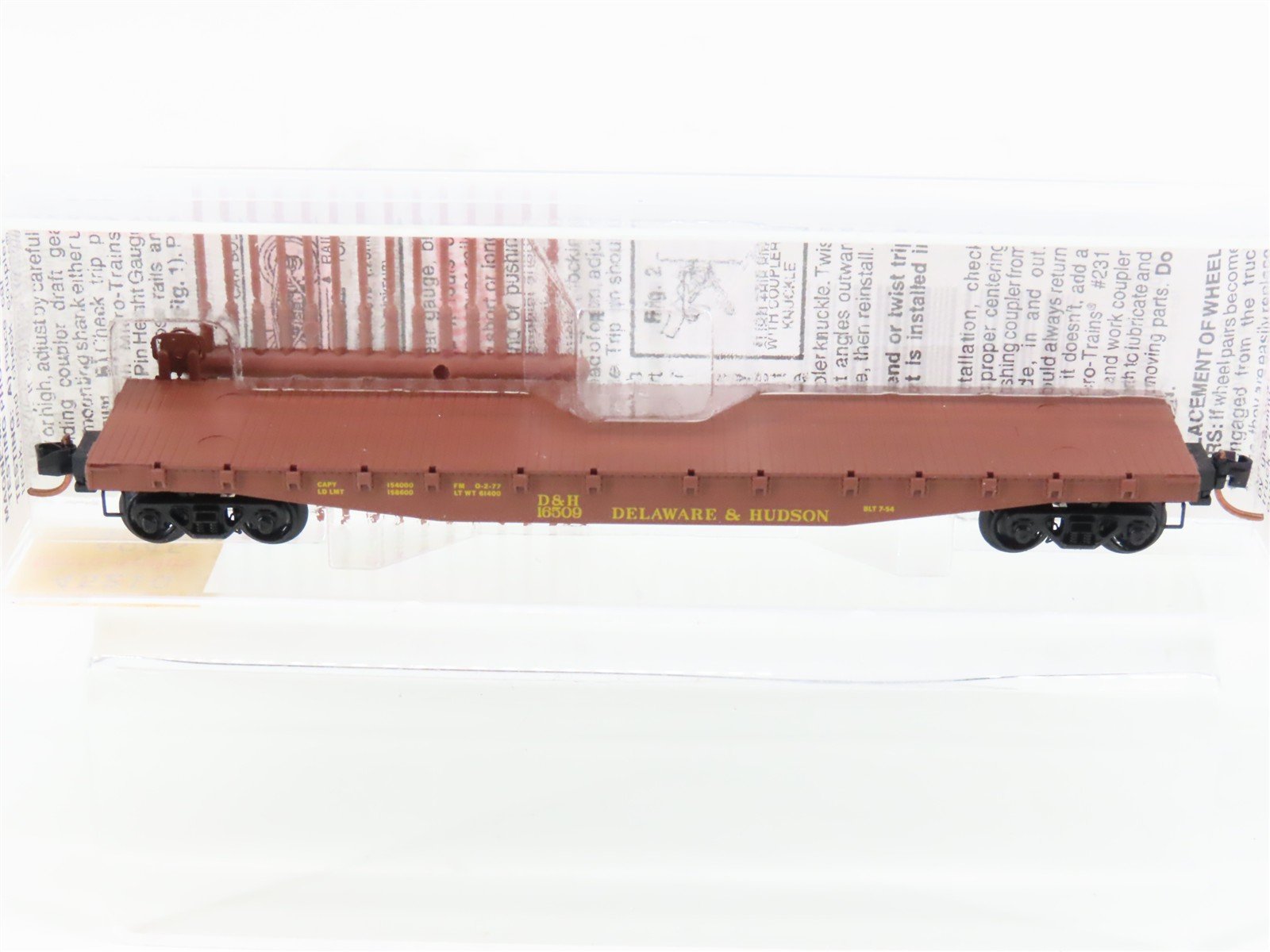 N Scale Micro-Trains MTL 45210 D&H Delaware & Hudson 50' Flat Car #16509