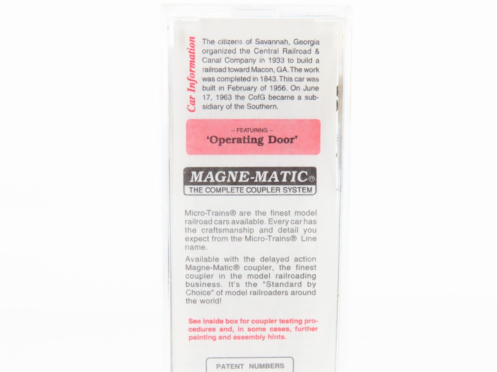 N Micro-Trains MTL 31280 CG Central of Georgia 50' Single Door Box Car #1570