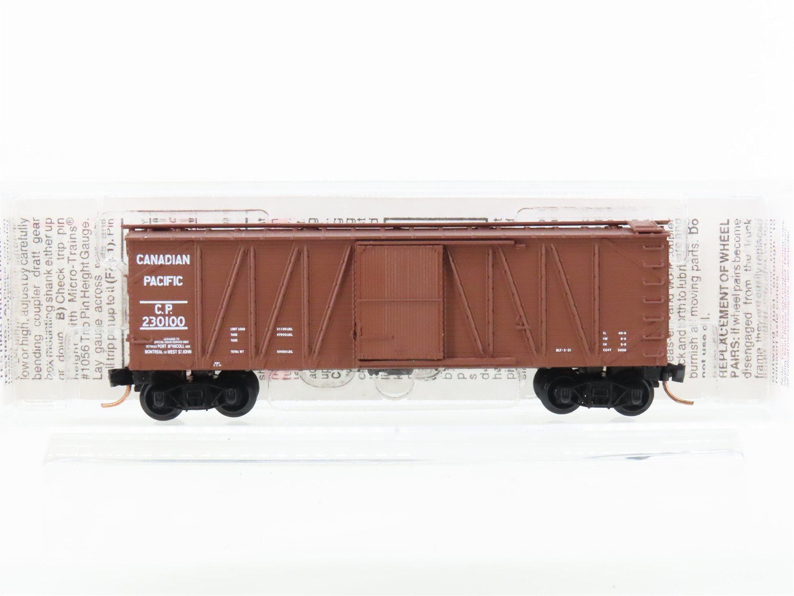 N Micro-Trains MTL 28120 CP Canadian Pacific 40' Single Door Box Car #230100