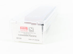 N Micro-Trains MTL 28120 CP Canadian Pacific 40' Single Door Box Car #230100