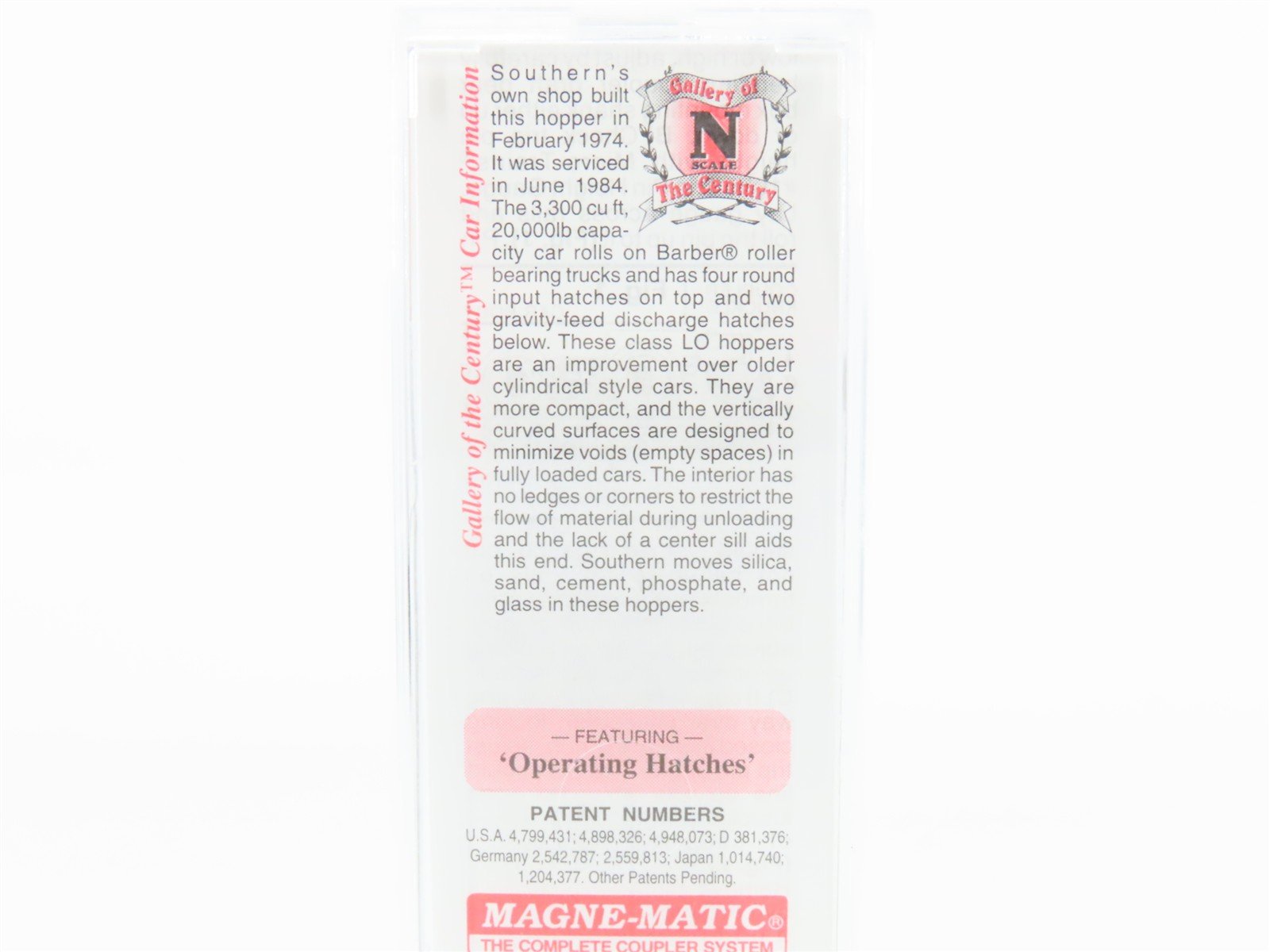 N Scale Micro-Trains MTL 92120 SOU Southern 2-Bay Covered Hopper #91801