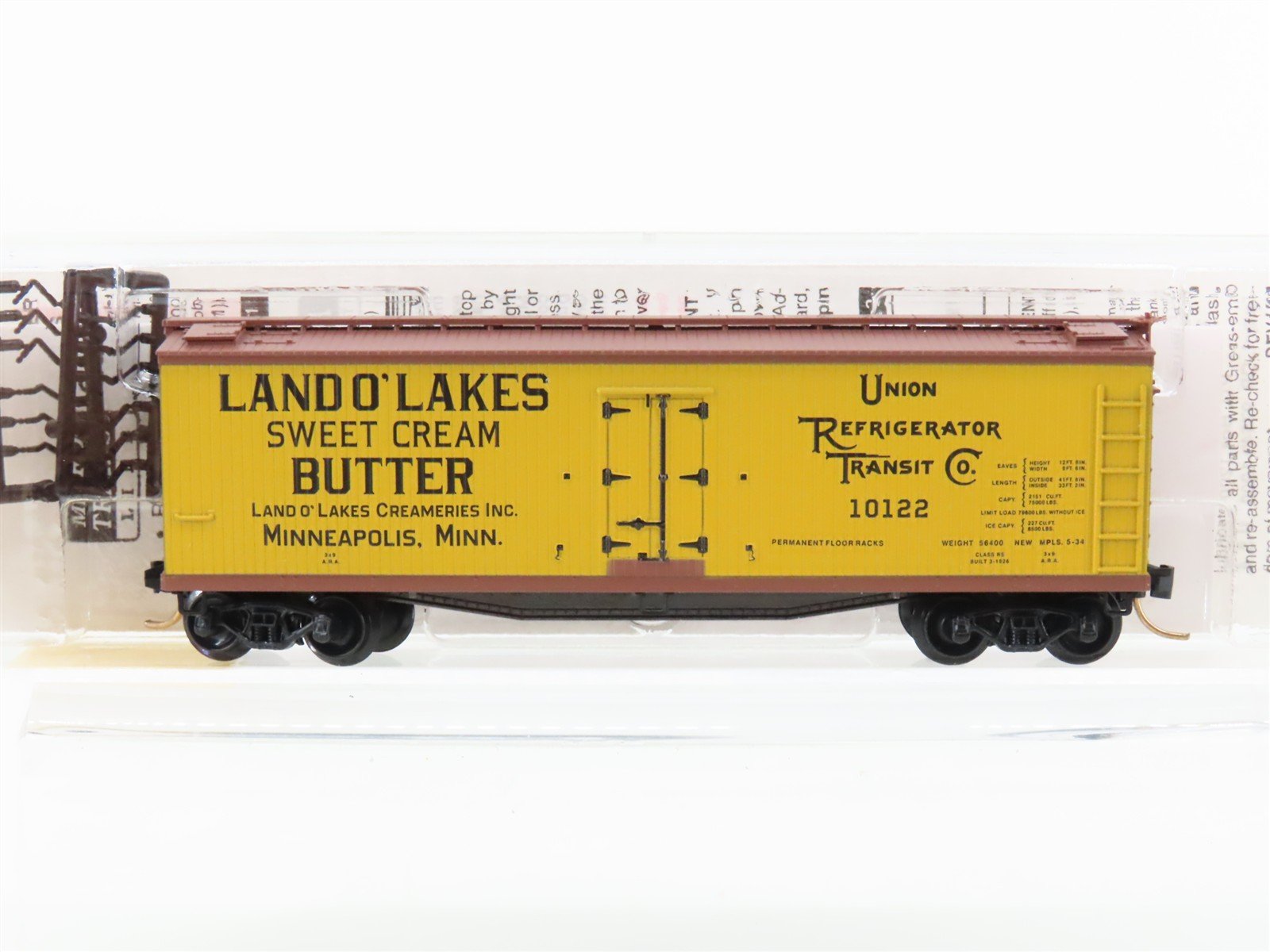 N Scale Micro-Trains MTL 49460 URTC Land O' Lakes Butter 40' Wood Reefer #10122