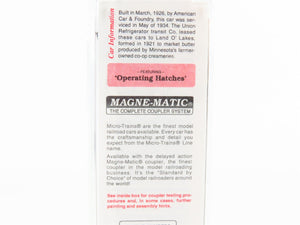 N Scale Micro-Trains MTL 49460 URTC Land O' Lakes Butter 40' Wood Reefer #10122