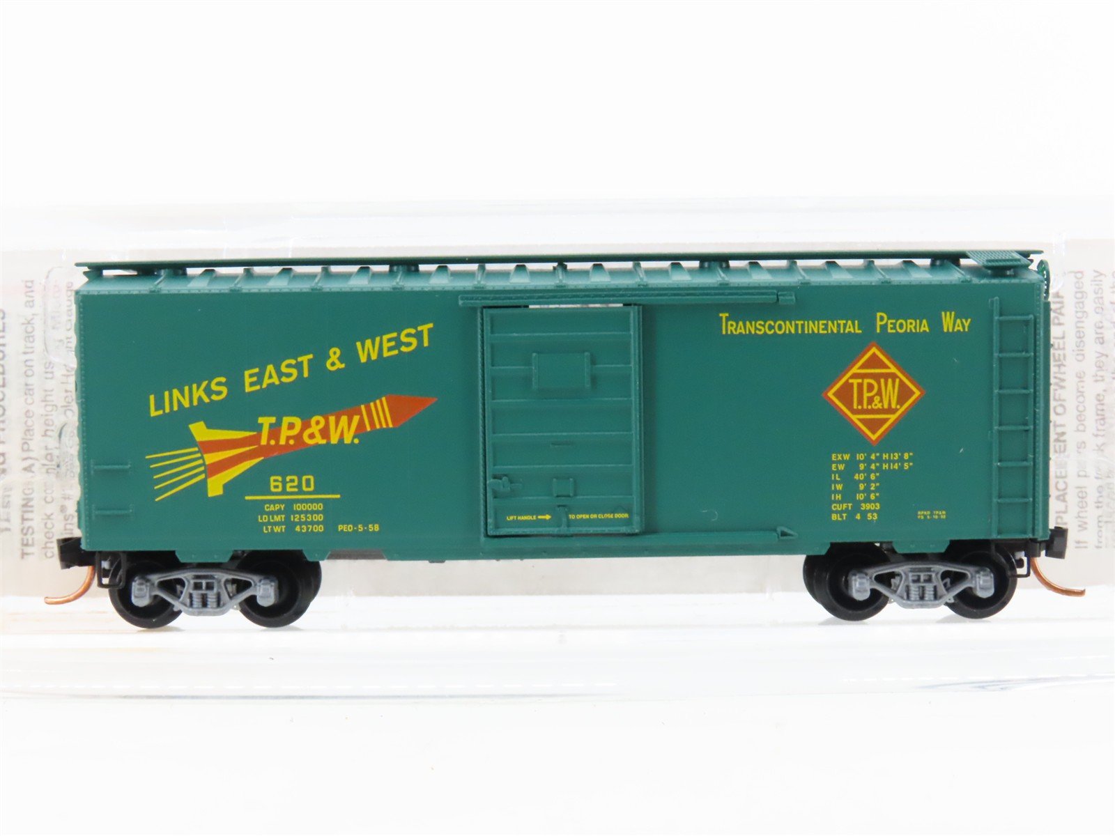 N Scale Micro-Trains MTL 20120 TP&W Toledo Peoria & Western 40' Box Car #620