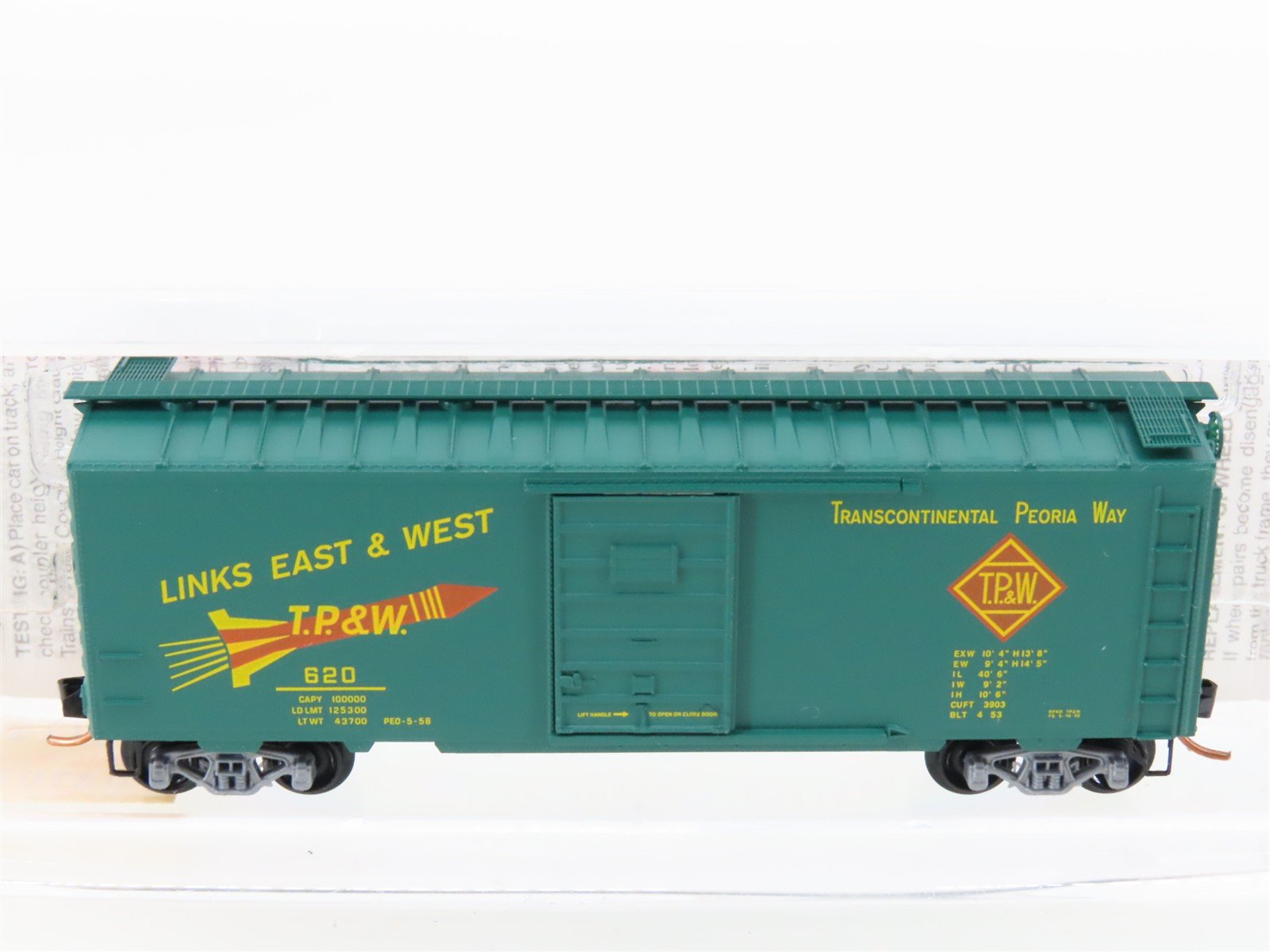 N Scale Micro-Trains MTL 20120 TP&W Toledo Peoria & Western 40' Box Car #620
