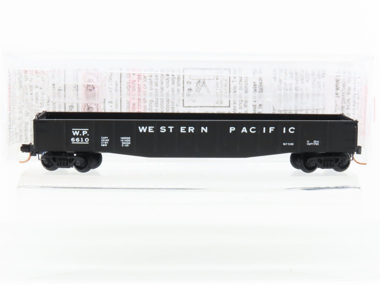 N Scale Micro-Trains MTL 46050 WP Western Pacific Railroad 50' Gondola #6610