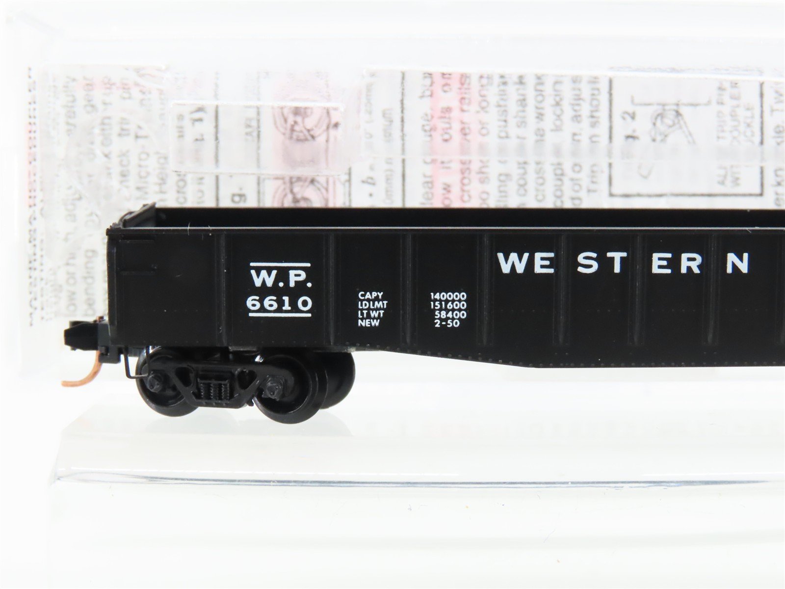 N Scale Micro-Trains MTL 46050 WP Western Pacific Railroad 50' Gondola #6610