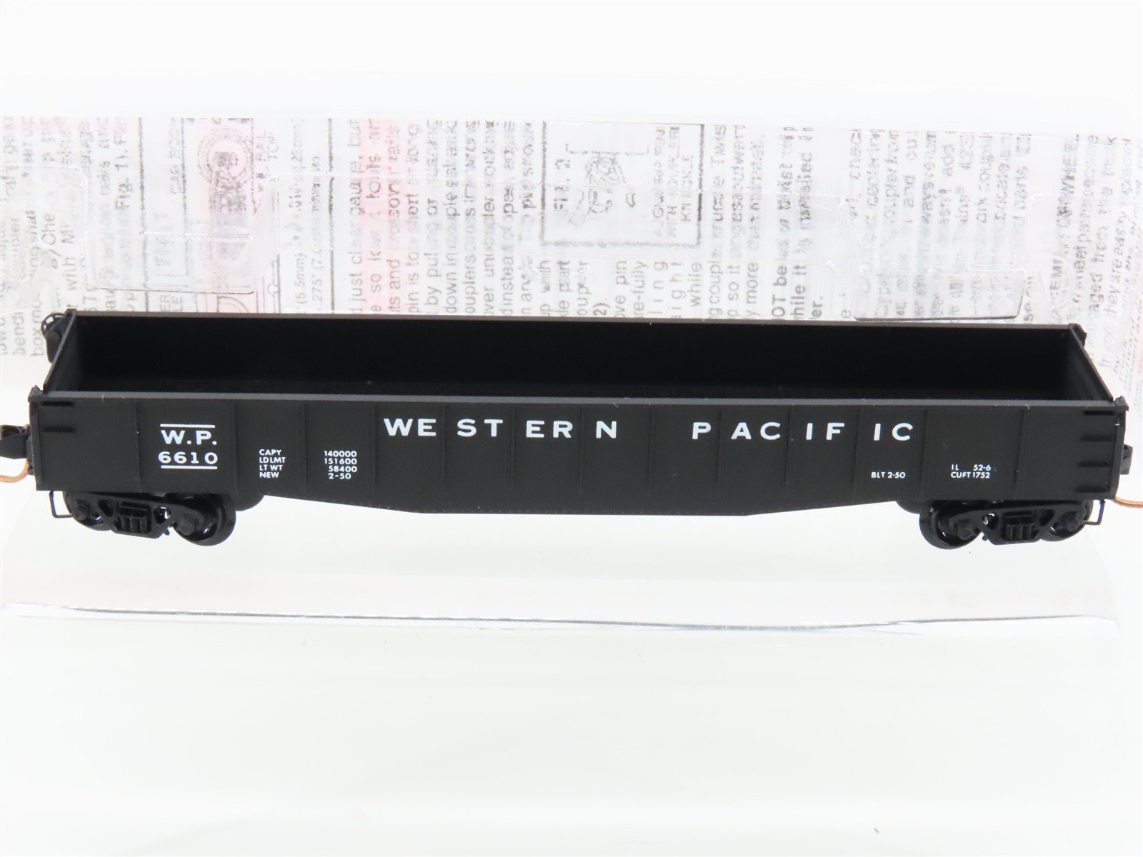 N Scale Micro-Trains MTL 46050 WP Western Pacific Railroad 50' Gondola #6610