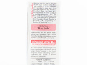 N Scale Micro-Trains MTL 46050 WP Western Pacific Railroad 50' Gondola #6610