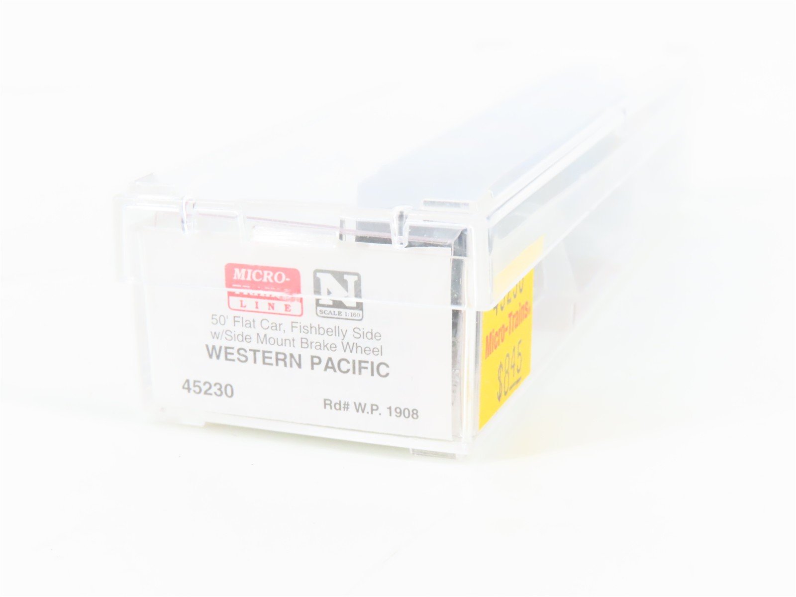 N Scale Micro-Trains MTL 45230 WP Western Pacific Railroad 50' Flat Car #1908