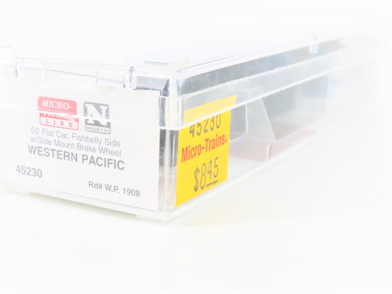 N Scale Micro-Trains MTL 45230 WP Western Pacific Railroad 50' Flat Car #1908
