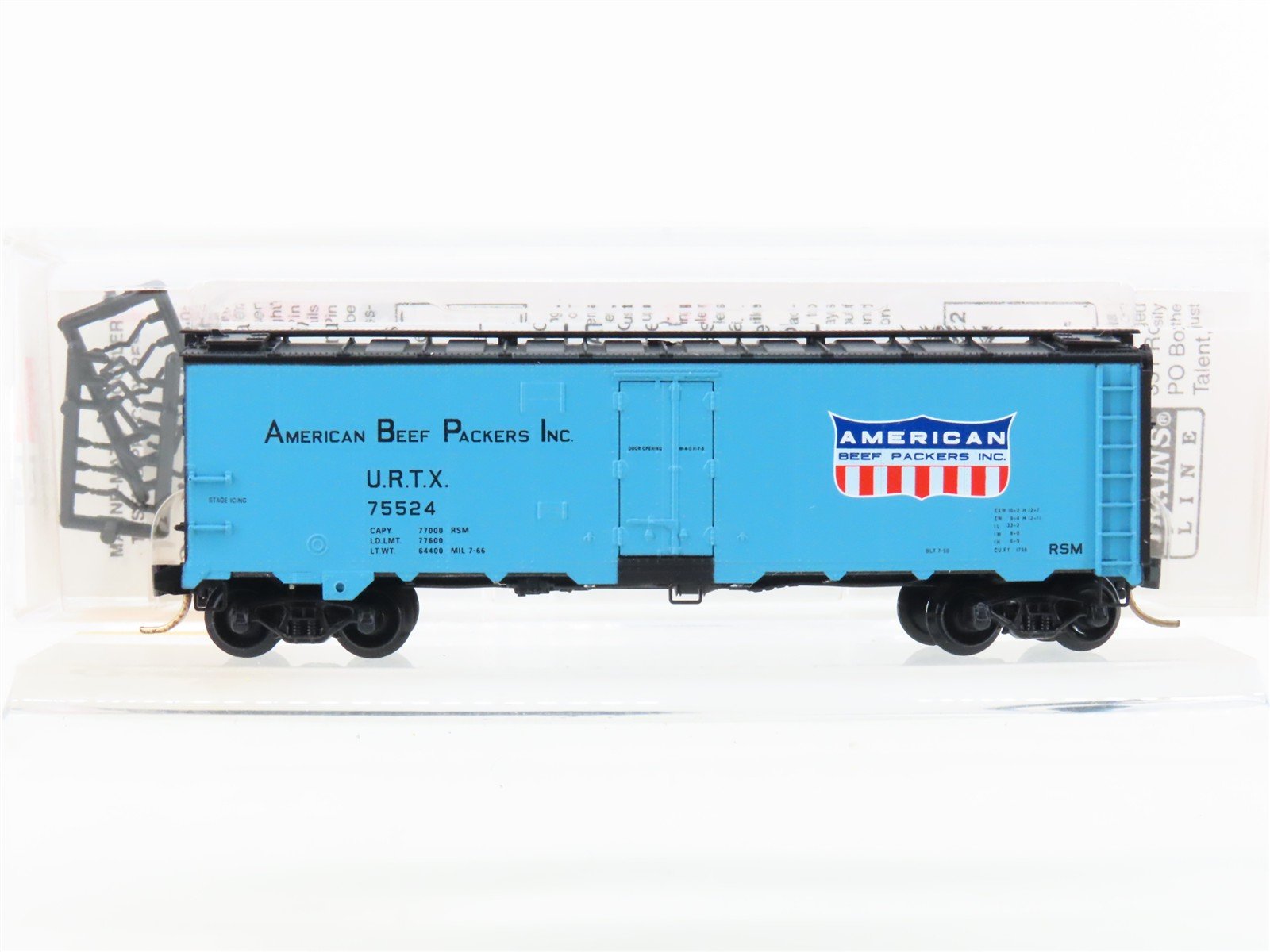 N Scale Micro-Trains MTL 59540 URTX American Beef Packers 40' Ice Reefer #75524