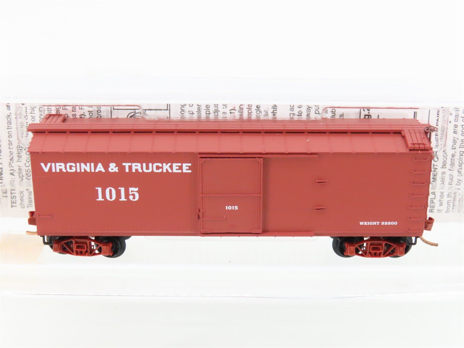 N Scale Micro-Trains MTL 39180 V&T Virginia & Truckee 40' Wood Box Car #1015