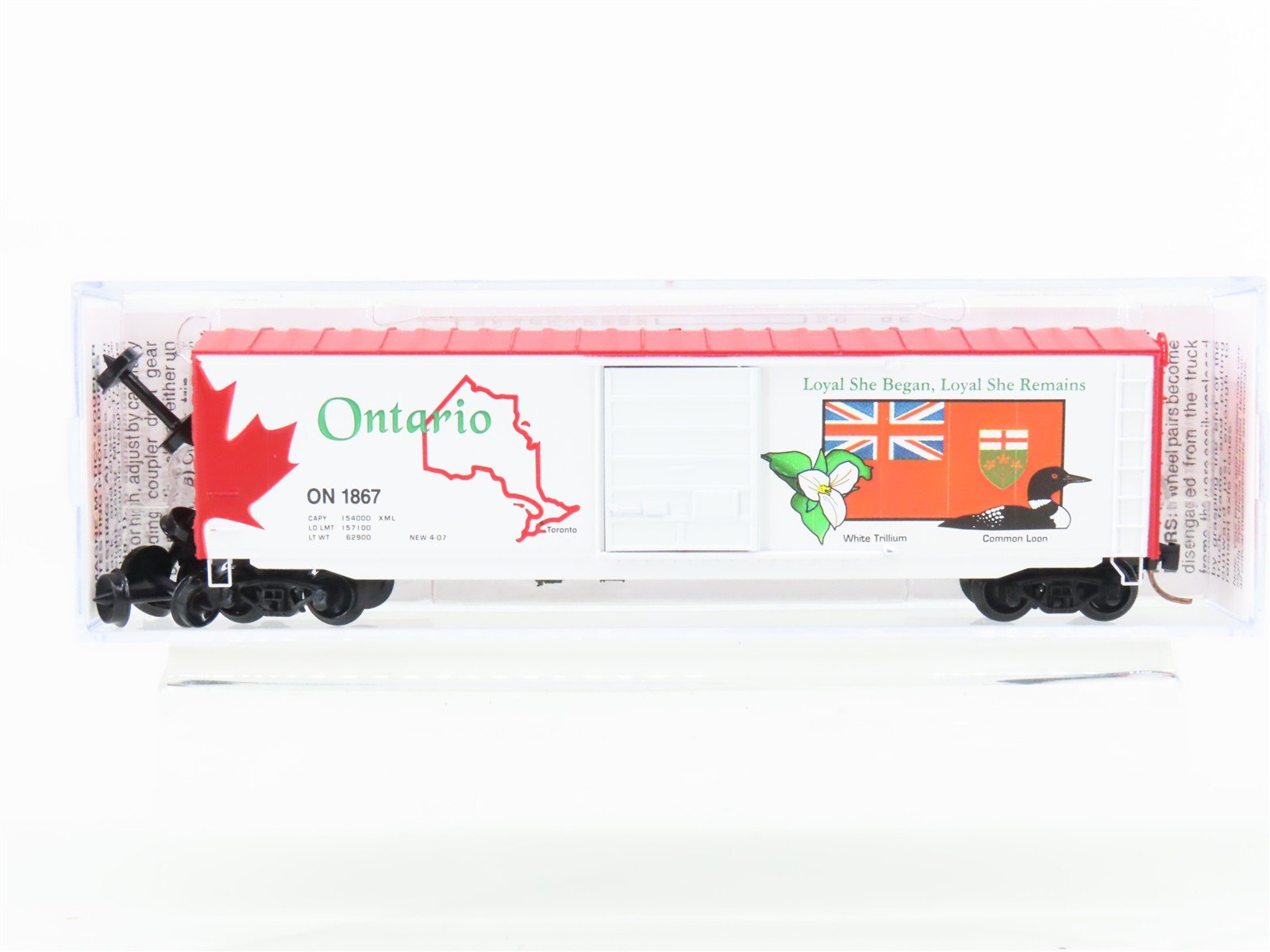 N Scale Micro-Trains MTL 07700156 ON Ontario Provincial 50' Box Car #1867
