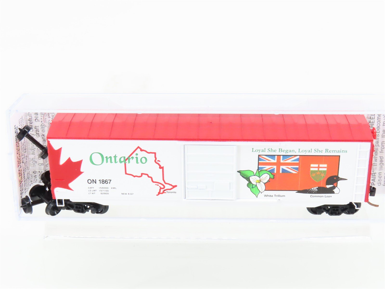 N Scale Micro-Trains MTL 07700156 ON Ontario Provincial 50' Box Car #1867