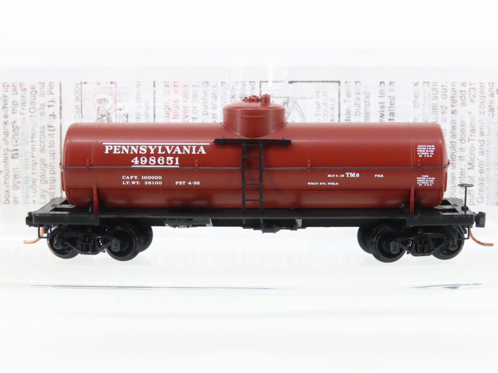 N Scale Micro-Trains MTL 65230 PRR Pennsylvania 39' Single Dome Tank Car #498651