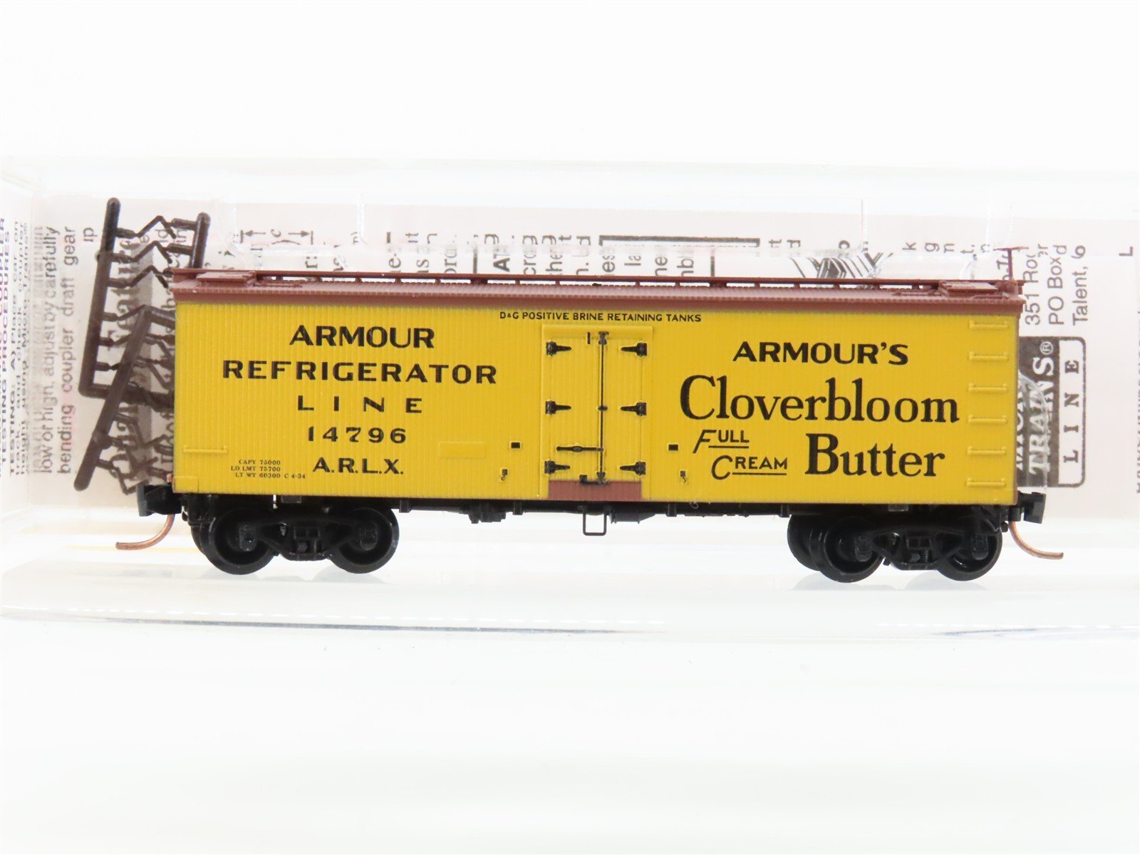 N Micro-Trains MTL 58550 ARLX Cloverbloom Butter 36' Wood Reefer #14796