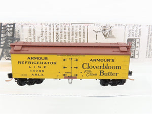 N Micro-Trains MTL 58550 ARLX Cloverbloom Butter 36' Wood Reefer #14796
