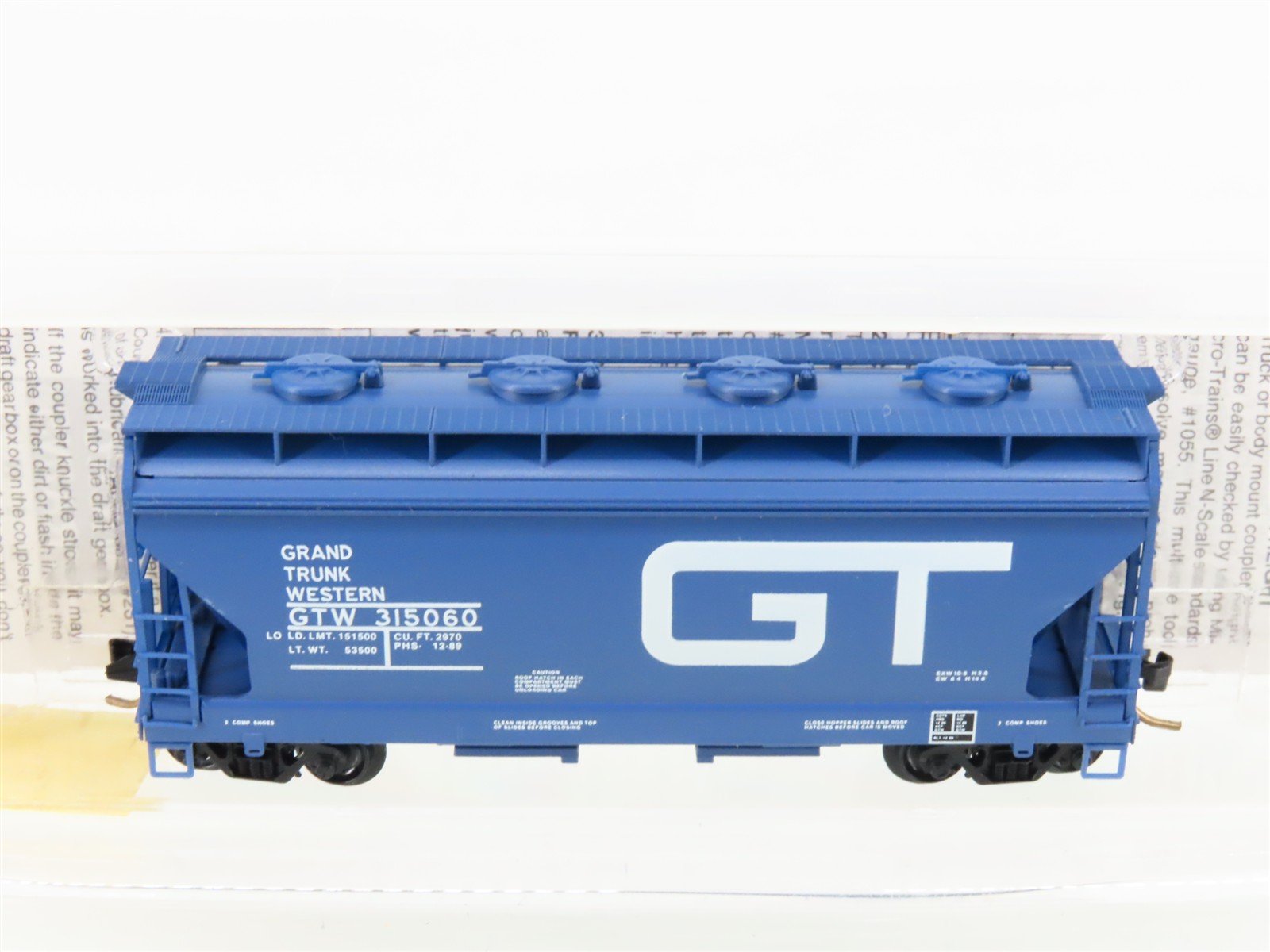 N Micro-Trains MTL 92010 GTW Grand Trunk Western 2-Bay Covered Hopper #315060