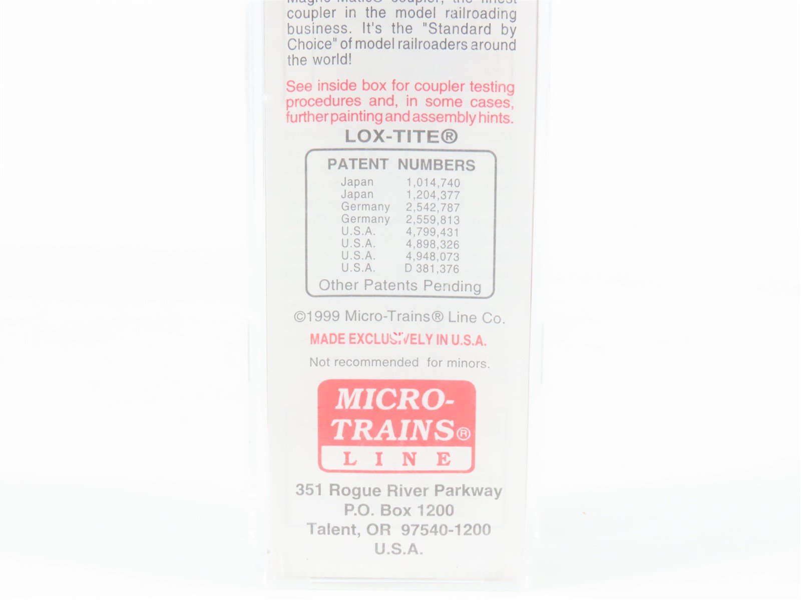 N Scale Micro-Trains MTL 103050 ATSF Santa Fe 60' Excess Height Box Car #37572