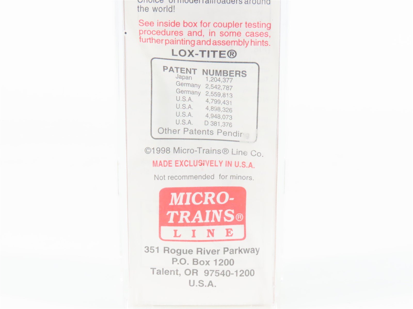 N Scale Micro-Trains MTL 103030 ATSF Santa Fe 60' Excess Height Box Car #37575