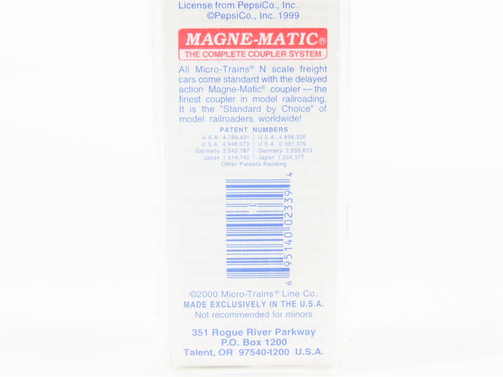 N Scale Micro-Trains MTL 64060 PC Pepsi-Cola 57' 6
