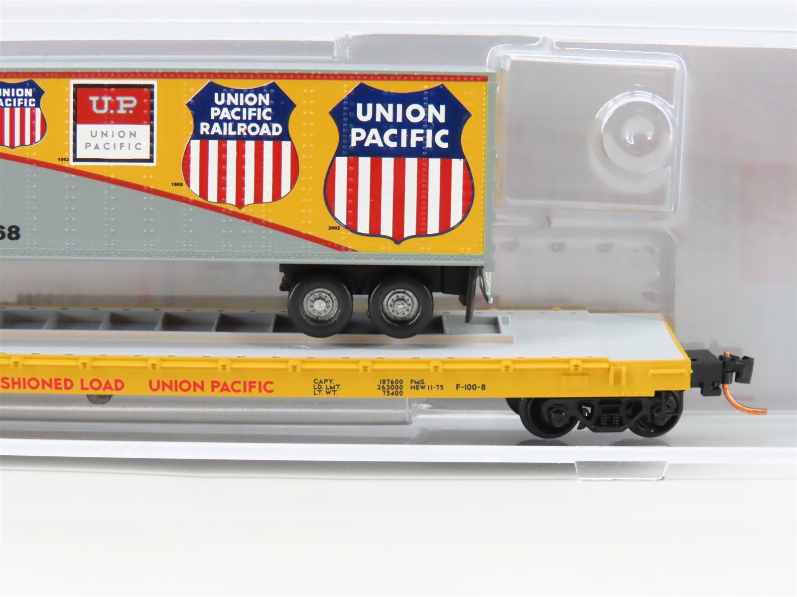 N Scale Micro-Trains/Atlas NSE MTL 16-79 UP Flat Car 52087 w/ Historical Trailer