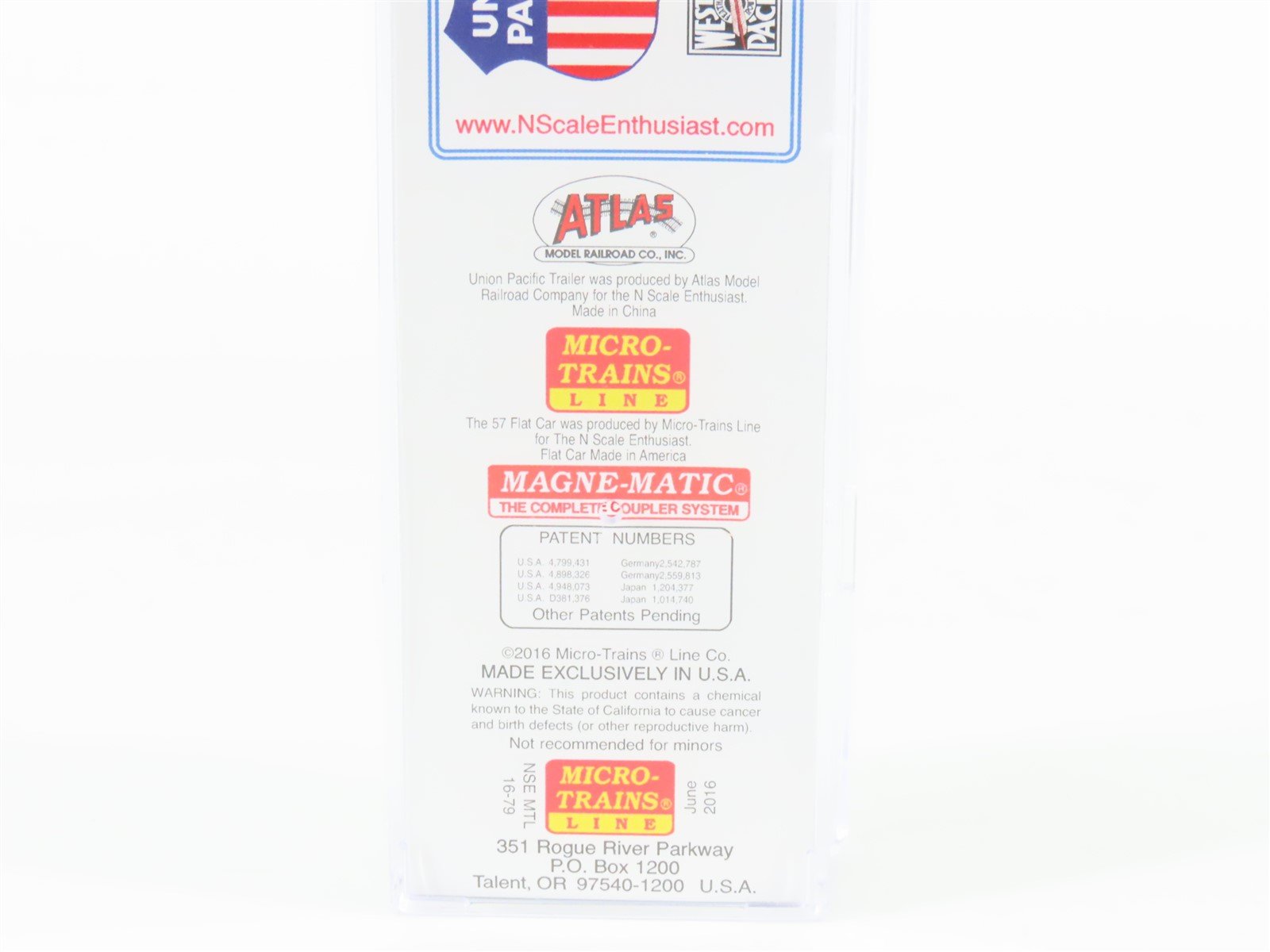 N Scale Micro-Trains/Atlas NSE MTL 16-79 UP Flat Car 52087 w/ Historical Trailer