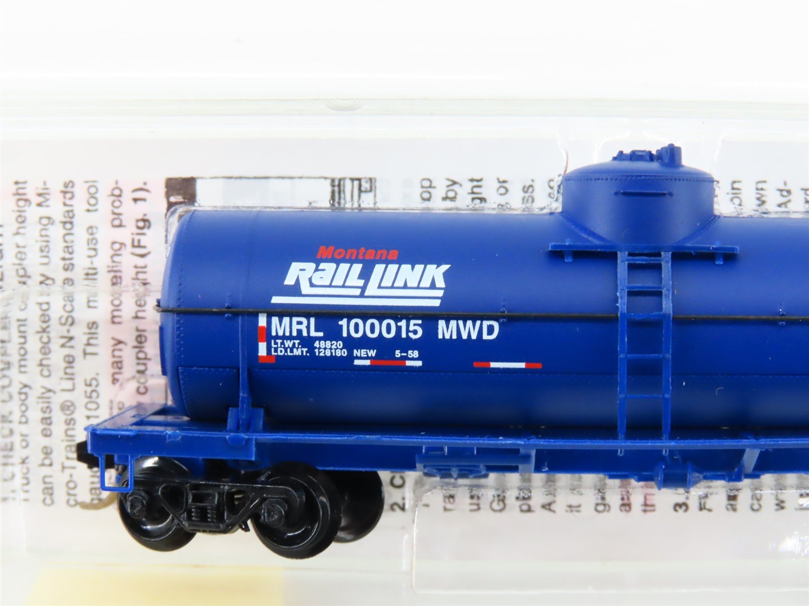 N Scale Micro-Trains MTL 65390 MRL Montana Rail Link Single Dome Tank Car 100015