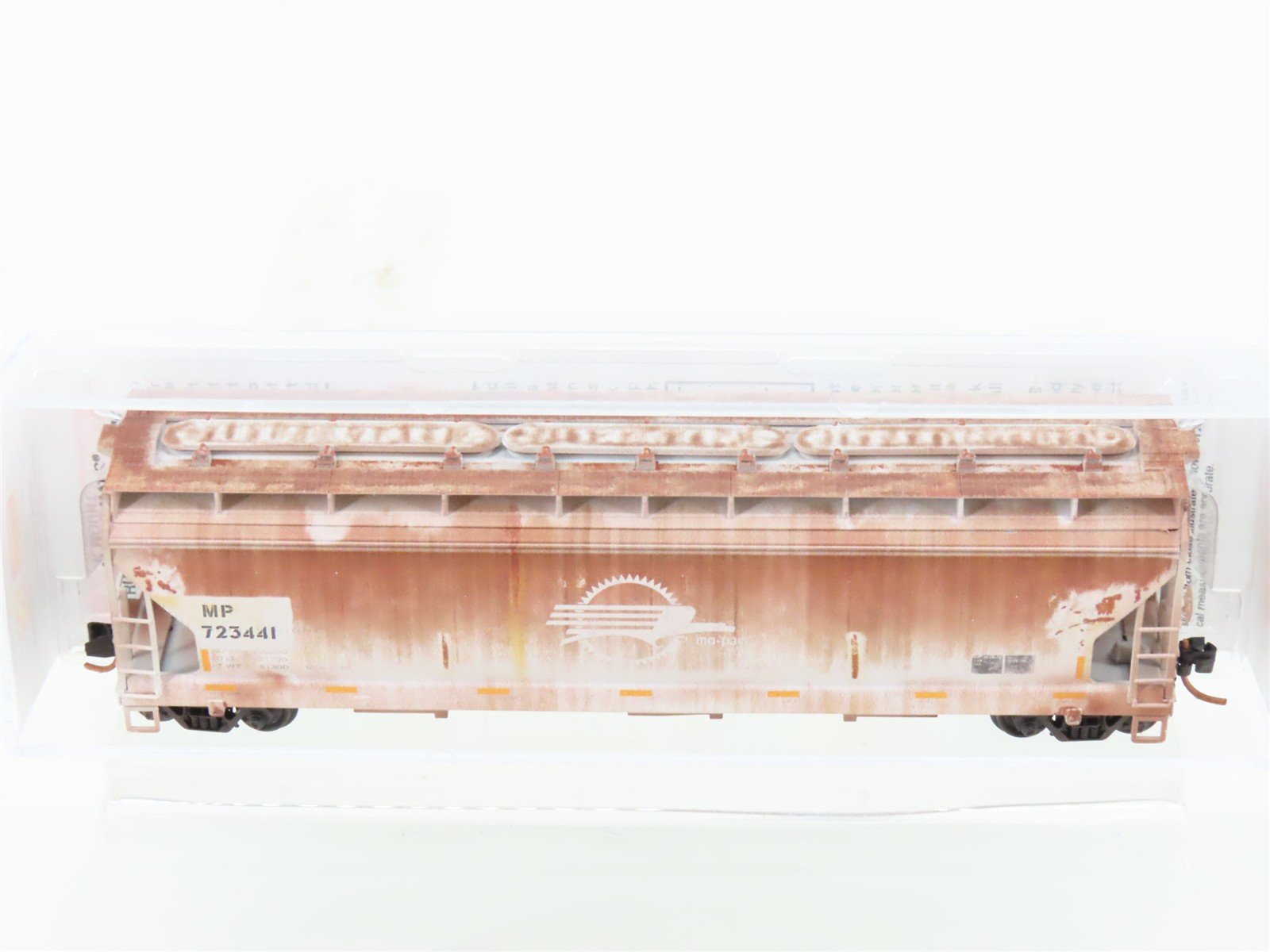 N Micro-Trains MTL 09444190 MP Mo-Pac 3-Bay Covered Hopper #723441 - Weathered