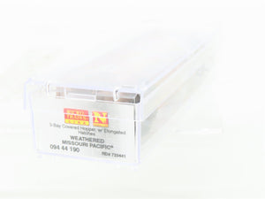 N Micro-Trains MTL 09444190 MP Mo-Pac 3-Bay Covered Hopper #723441 - Weathered