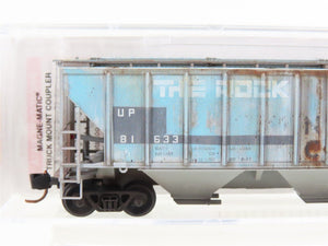 N Micro-Trains MTL 09644180 UP Union Pacific/ex. RI 3-Bay Hopper 81633 Weathered