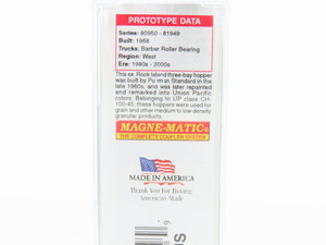 N Micro-Trains MTL 09644180 UP Union Pacific/ex. RI 3-Bay Hopper 81633 Weathered