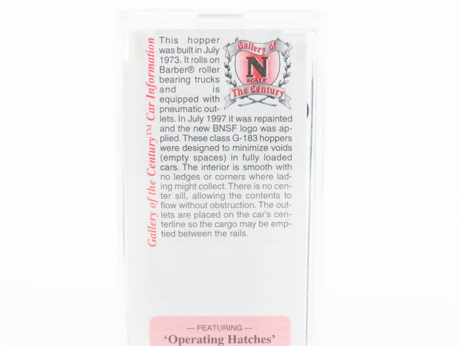 N Scale Micro-Trains MTL 94180 BNSF Railway 3-Bay Covered Hopper #420505