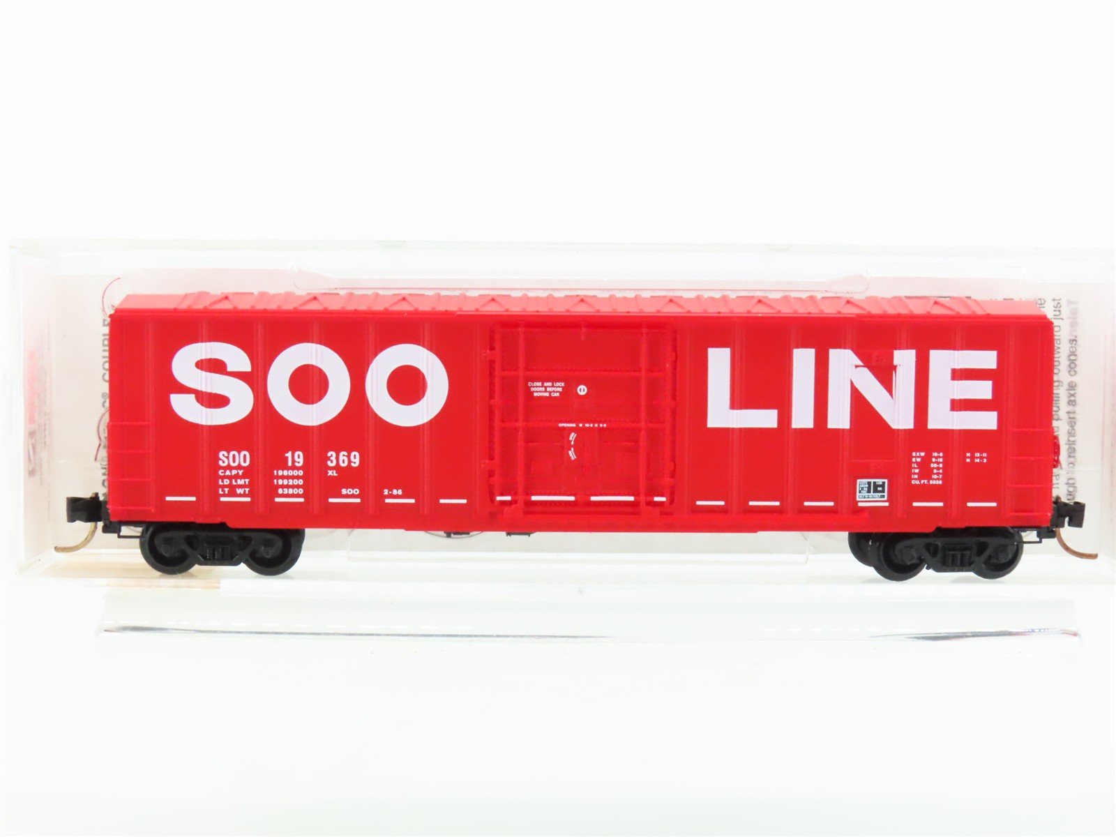 N Scale Micro-Trains MTL 27260 SOO Line 50' Rib Side Plug Door Box Car #19369